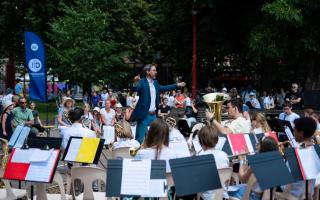 Orchestre d'harmonie au parc Jean Lebas pour la Fête de la musique